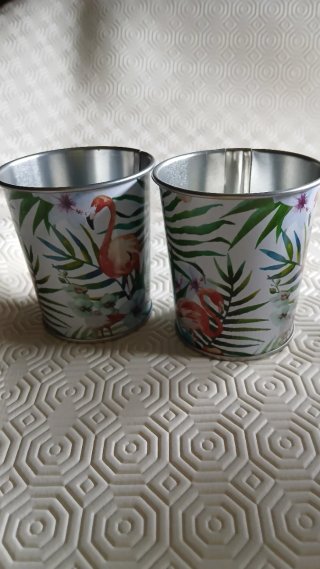 Portacandele decorati con fenicotteri