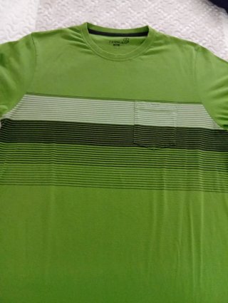Camiseta TERNUA Hombre XXL Verde Rayas