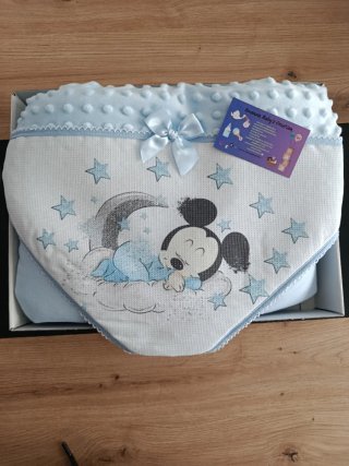 Manta bebé Disney Mickey Azul Estrellas