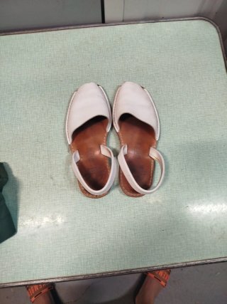 Sandalias Menorquinas Pons Talla 40 Blancas