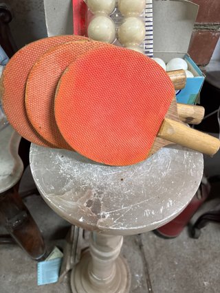 Lote Ping Pong Vintage: Paletas y Pelotas