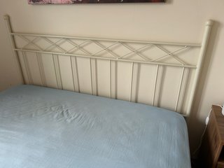 Cabecero cama 150 cm metal blanco