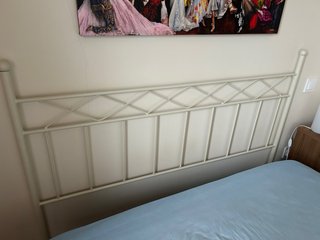 Cabecero cama 150 cm metal blanco