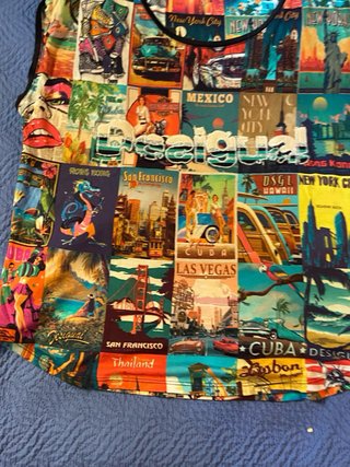 Camiseta Desigual Talla Única Estampado Viajes