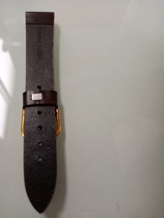 Correa Reloj Caballero 20mm Marrón Hebilla Dorada