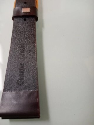 Correa Reloj Caballero 20mm Marrón Hebilla Dorada