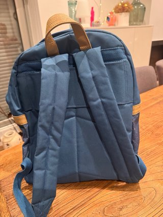 Mochila Busquets azul con lunares