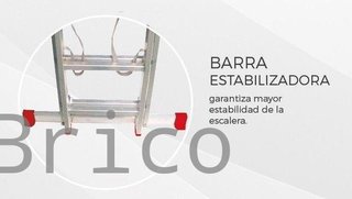 Escalera Aluminio 2x13 - 3,5+3,5 M - 66x25mm