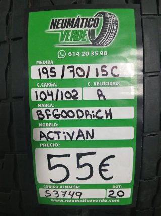 195 70 15C 104/102R BFGOODRICH ACTIVAN