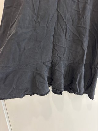 Vestido negro manga corta Mango denim Talla L
