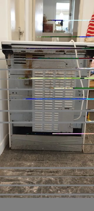 Cocina de gas con horno eléctrico