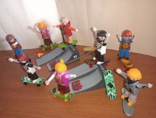 Playmobil-Skaters y Rampas.