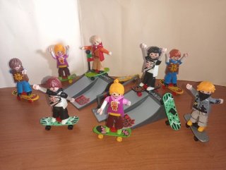 Playmobil-Skaters y Rampas.