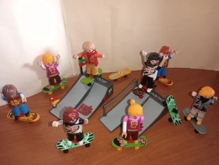 Playmobil-Skaters y Rampas.