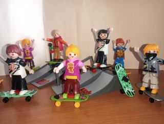 Playmobil-Skaters y Rampas.
