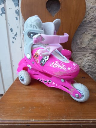 Patines Barbie Niña Talla Ajustable 26 al 30