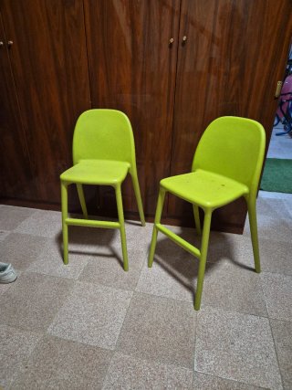 2 Sillas Infantiles Verdes