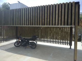 Pérgola/Garaje Terraza Madera y Metal