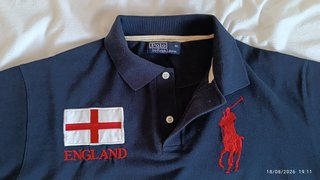 Polo Ralph Lauren Azul con Bandera Inglaterra