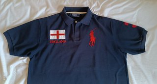 Polo Ralph Lauren Azul con Bandera Inglaterra