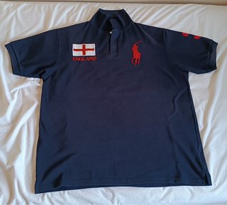 Polo Ralph Lauren Azul con Bandera Inglaterra