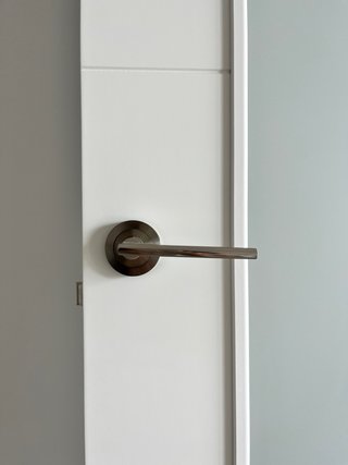 Puerta salón vidriera blanca