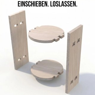 Estantería de madera para plantas 2 niveles