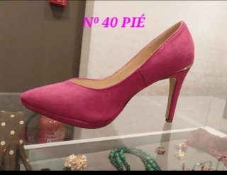 Zapatos Antelina Rosa Tacon Solo 1 Puesta