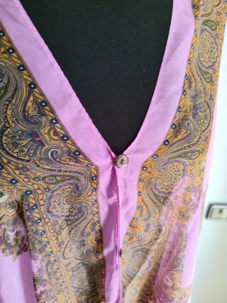 Bata de playa kimono estampado