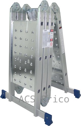 Escalera Multisusos Aluminio Profesional 4x3 Peldaños Plataforma - 10086