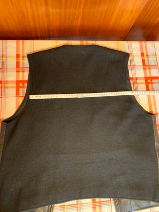 Chaleco de cuero Compañi negro