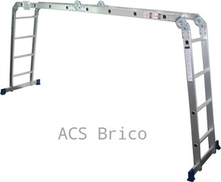 Escalera Multiusos Aluminio Profesional 4x4 Peldaños - 10087