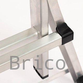 Escalera Telescópica Articulada Aluminio 3+3 Pestaña