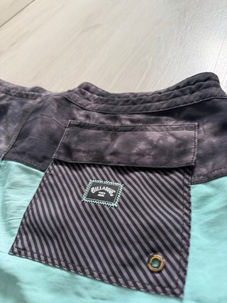 Bañador Billabong negro y verde azulado