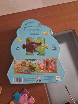 Puzzle Djeco Los Tres Cerditos 24 piezas