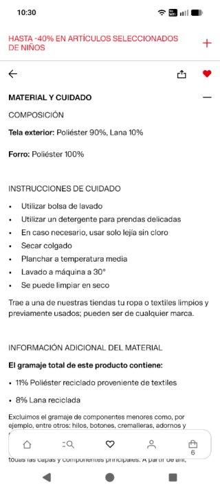 Vestido H&M blanco sin usar con etiqueta