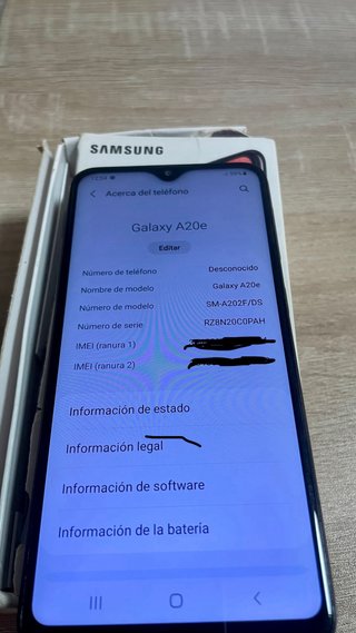 Samsung Galaxy A20e Negro 3GB/32GB