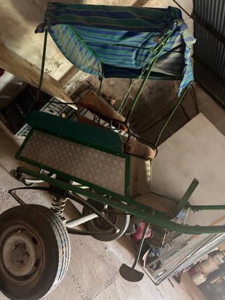 Carro de caballo con toldo