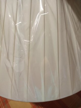 Pantalla lámpara sobremesa color marfil claro