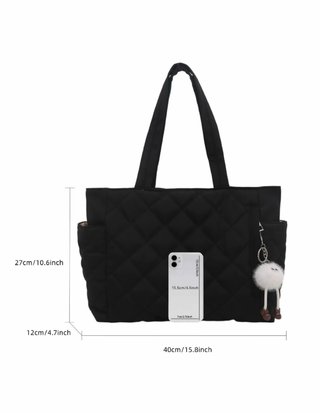 Bolso acolchado negro mujer