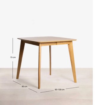 Mesa de comedor extensible de madera