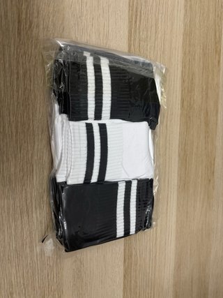 3 Pares Calcetines Rayas Negras Blancas Talla Únic