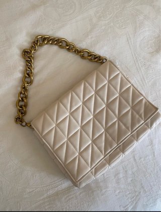 Bolso Zara Beige y Dorado