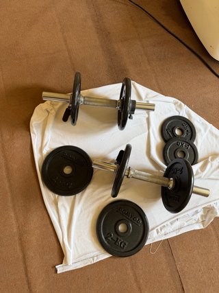 Mancuernas ajustables con discos