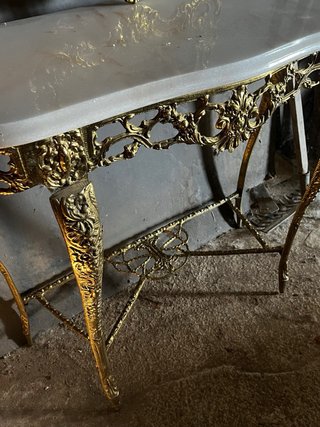 Conjunto Mesa Consola Espejo Reloj Candelabro