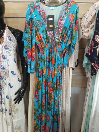 Vestido largo estampado floral
