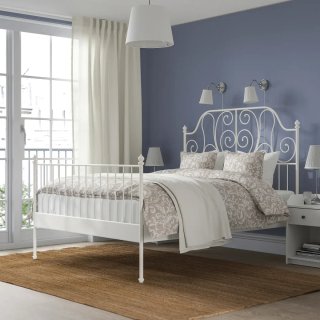 Cama de forja blanca IKEA LEIRVIK