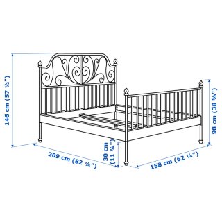 Cama de forja blanca IKEA LEIRVIK