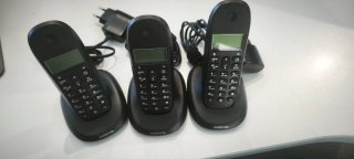 3 Teléfonos Inalámbricos Motorola Negros