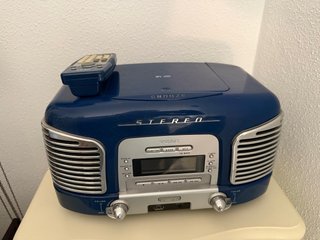 Radio CD USB TEAC Azul y Plata